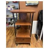 METAL AND WOOD SHELVE