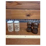 2 SETS OF SALT AND PEPPER SHAKERS