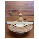 VTG. MONKEY POD WOOD SERVING TRAY/