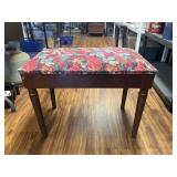 FLORAL PATTERN - UPHOLSTERED PIANO BENCH