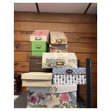 LARGE LOT OF ORGANIZER BOXES AND DECOR