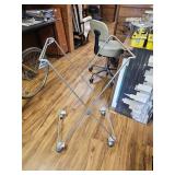 FOLDABLE LAUNDRY METAL CART  ON WHEELS