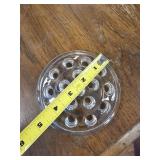 VTG. CLEAR GLASS FLOWER FROG 5'