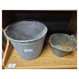 2 GALVANIZED BUCKETS