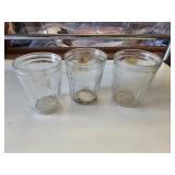 SET OF 3 VTG. 6OZ GLASSES