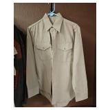 VTG. USMC  KHAKI  LONG SLEEVE SHIRT SIZE 16X34