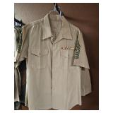 VTG. USMC SERGEANT KHAKI SHIRT SIZE 16.5