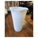 7' MILK GLASS VASE