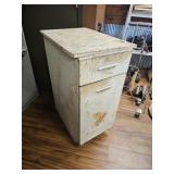 METAL & WOODEN SHOP CABINET W/ DRAWER & DOOR