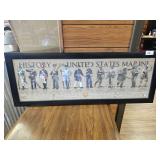 MARINE MILITARY FRAMED WALL ART