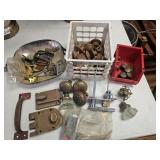 LARGE LOT OF VTG. KNOBS  AND LOCKS