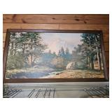 26.5' X 50' FRAMED ROBERT WOOD PAINTING