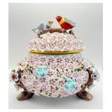 Franz Xaver porcelain flower bouquet candy bowl