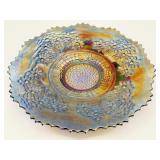 Art nouveau iridescent plate carnival glass