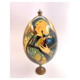 Russian decorative egg with religious scene