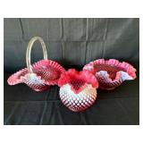 3-piece vintage carnival Indiana glass