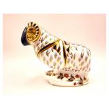 Ram figurine in gold, bone China.