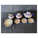 10-piece porcelain hand painted tea set,