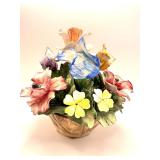 Capodimonte porcelain flower arrangement