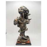 Giuseppe Armani bronze lady bust