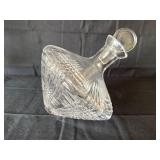 Crystal tilted decanter