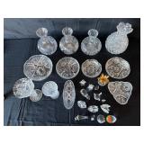Vintage crystal 26-piece misc. set