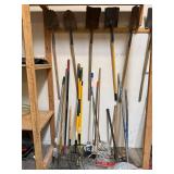 (21) implements, shovels, rakes, pitch forks