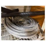 Shelving unit with contents of paint hose, (2)