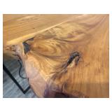 Sofa table, live wood slab