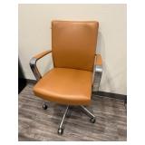 Honey leather office swivel chair