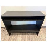 Office back desk credenza cabinet, black