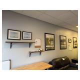 Wall art, shelving, and decorations