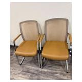 (2) office arm chairs
