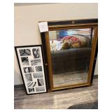 Mirror and framed wall art (2) pieces