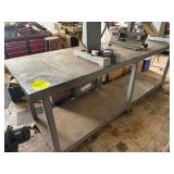 Metal Shop Table, Approx 7' x 3' x 40'