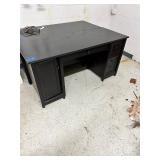 Wooden office desk, black