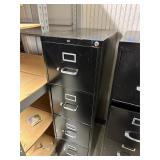Black metal file cabinet