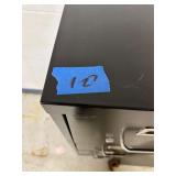 Black metal file cabinet