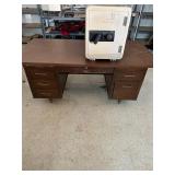 Wooden desk, Safe not included