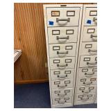 Eight drawer card index file cabinet