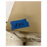 Brown metal file cabinet