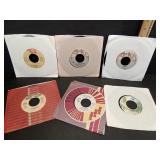 Six 45 RPM Vinyl Records