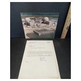Vintage Photograph of Power Plant and Letter
