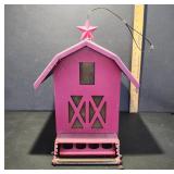 Metal Birdhouse Feeder with Star Design
