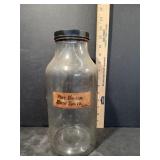 Vintage Glass Jar with Black Lid