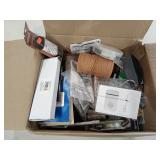 Box of Assorted Hand Tools and Supplies