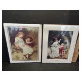 Two Framed Victorian-Style Prints