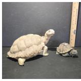 Plaster and Concrete Turtle Figurines