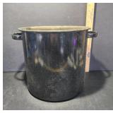 Black Enamelware Stock Pot with Handles