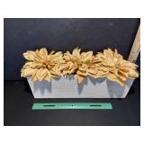 Rectangular Planter with Artificial Flowers